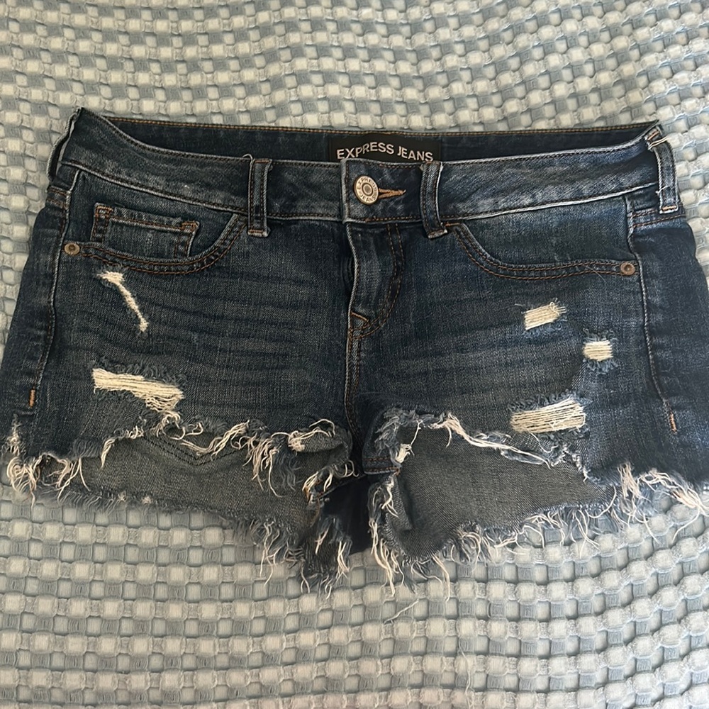 Like New Express Jeans Distressed Short Shorts